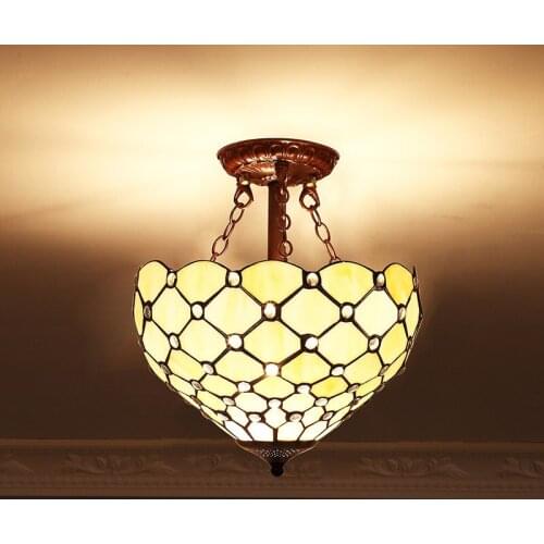 Tiffany European Modern Simple Xiao Wo Aisle Terrace/patio Hallway Creative Glass Fashion Ceiling Fan Diao Deng luminaire