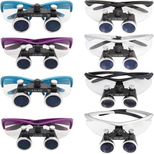 Head Wearing Dental Loupe Ultralight Binocular Magnifier Dentist Surgical Dental Glasses for Dental Surgery Angle Adjustable