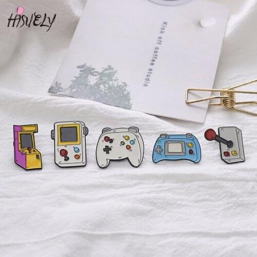 Creative cartoon game console student brooch denim jacket coat hat backpack button shirt fashion gift for friends
