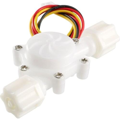 UXCELL 1PCS 1/4" Hall Effect Water Flow Sensor Switch Flow Fluid Meter DC 5V 0.15-1.5L/min or 0.3-3L/min for Water Heater