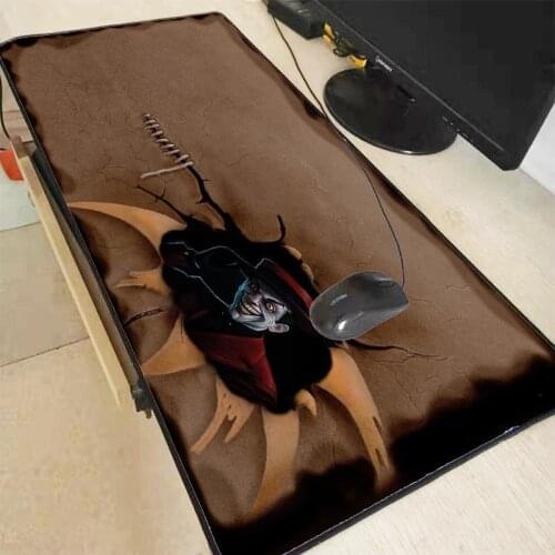 XGZ Funny Joker Anime Large Gaming Mouse Pad Lock Edge Mouse Mat for Laptop Computer Keyboard Pad Desk Pad for Dota 2 Mousepad