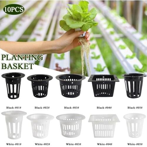 10Pcs Hydroponic colonization Mesh Pot Net Cup Basket Hydroponic Aeroponic Planting Grow Clone Nursery Plant Soilless