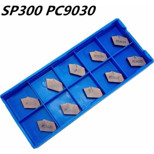 10PCS Turning tool SP300 PC9030 high quality carbide blade metal turning tool SP300 lathe tools CNC parts and slotting tool