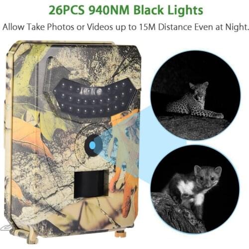 12MP 1080P Wildlife Trail Camera Outdoor Hunting Camera Night Vision Waterproof Recording Wildlife Movement HD Camera