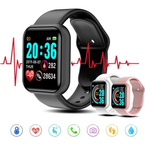 2021 Y68 Smart Watch Men Women Blood Pressure Fitness Tracker Clock D20 Waterproof Sport Smartwatch For Xiaomi Apple Android IOS