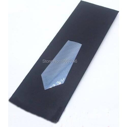 38×11.5CM Black Simple Envelope Paper Bag With PVC Visual Window For Tie Scarf Retail Display Gift Box Packaging For Men Tie