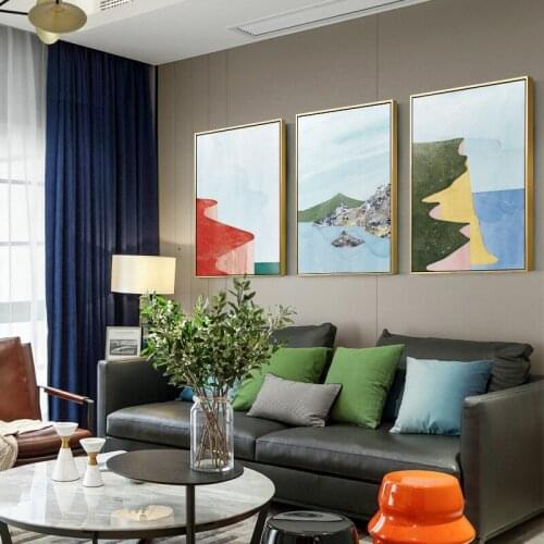 Abstract Mountains n Sea Landscape Canvas Painting Poster Print Wall Art Picture For LivingRoom Bedroom DinningRoom SimpleDecor