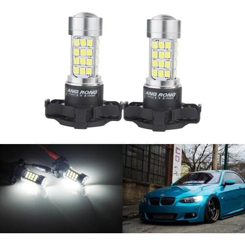 ANGRONG 2x High Power 40W PY24W PSY24W 54 SMD LED Light Turn Signal Indicator Light For BMW Audi