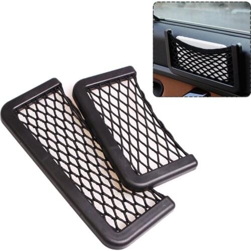 Car Mesh Net Bracket Pocket Car Organizer Auto Paste Net Pocket Car Net Bag Phone Holder Storage For Wallet Keys Pens Phone 2021