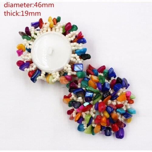Free shipping 1pcs/Lot Dia 46mm,Chinese Frog Buttons,Mosaic glass beads,garment accessories DIY materials,1651411LS