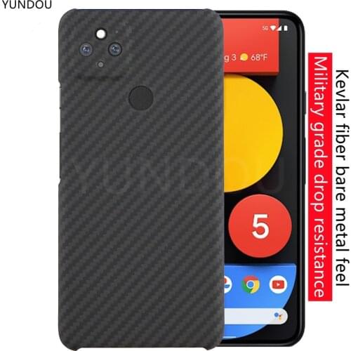 Real pure carbon fiber phone case For Google Pixel5 Fine hole camera anti-fall case for google pixel 4a 5G Aramid fiber shell