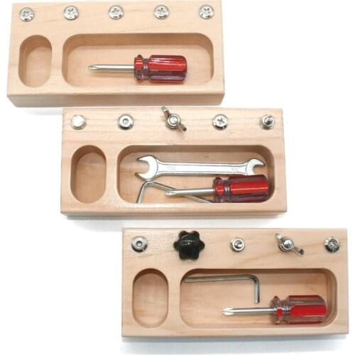 Wooden Montessori Material Sensory Toy Screw Bolts Set Montessori Educational Wooden Toy For Children Juguetes Montessori A1046F