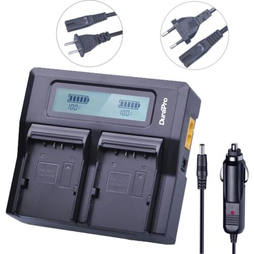 Durapro LCD Display Dual Quick Charger for JVC SSL-JVC50 GY-HMQ10 GY-LS300 GY-HM200 GY-HM600 GY-HM600EC GY-HM650 Camera