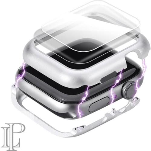 Magnetic cover For Apple Watch case apple watch 4 5 44mm/40mm iwatch band screen protector protective glass