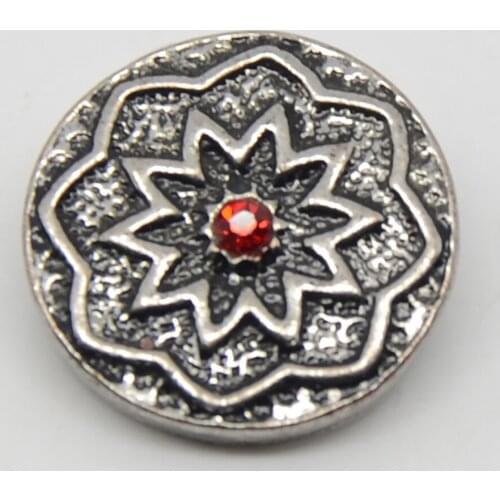 Fashion Design Rhinestone Paved Metal Snap Button For Leather Bracelet