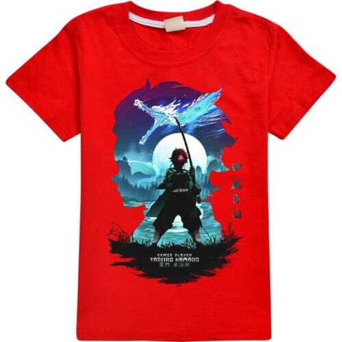 Youth Boy Tshirt Japanese Anime Cartoon T-shirts for Girls Kids T Shirts Boys Short Sleeve Tees Child Summer Clothes Shirt Tops
