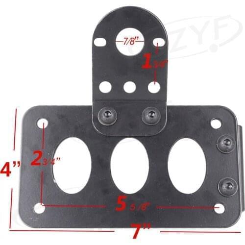 Motorbike Side Mount Tail Light Lamp License Plate Bracket For Harley Bobber Chopper