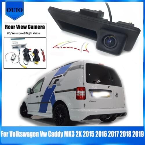 Original factory Screen Input Rear Camera For Volkswagen Vw Caddy MK3 2K 2015 2016 ~ 2019 Trunk Handle Parking Reversing Camera
