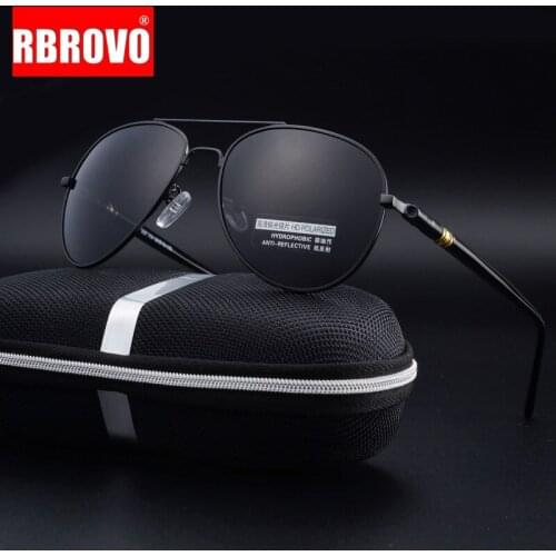 RBROVO 2021 Vintage Fashion Male Sunglasses Men Women Top Brand Designer Glasses Luxury Polarized Classic Metal Goggle UV400
