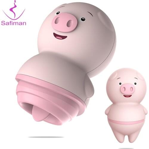 Cute Pig Tongue Lick Vibrators For Women Anal Clitoris Nipple Massager Female Sex Toys Adult Product Erotic Machine Sextoys Shop