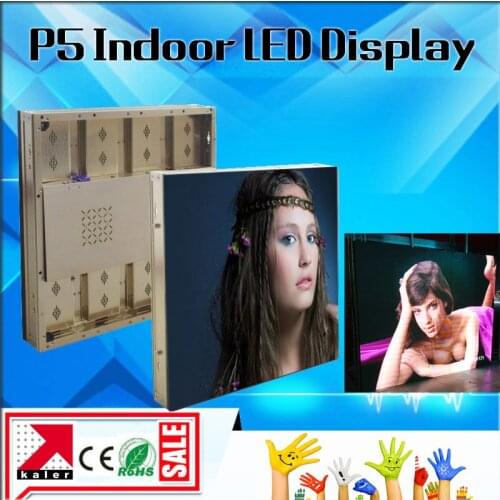 TEEHO 800x800mm P5 Rental LED Screen Cabinet P5 RGB LED Panel 1/16 Scan Golden Brushed Aluminnum LED Cabinet P5 LED Billboard