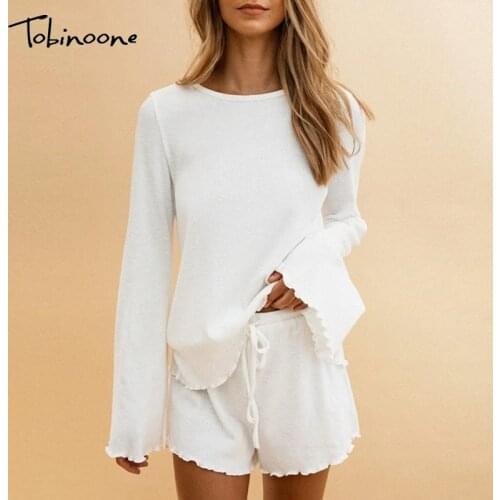 Tobinoone Casual loose women playsuit Long sleeve o neck lace up jumpsuit romper Spring summer bohemian ladies overalls 2020