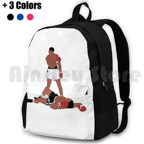 Muhammad Ali Iconic Pose Outdoor Hiking Backpack Waterproof Camping Travel Mohammed Muhammad Mohammad Ali Boxing Fighting