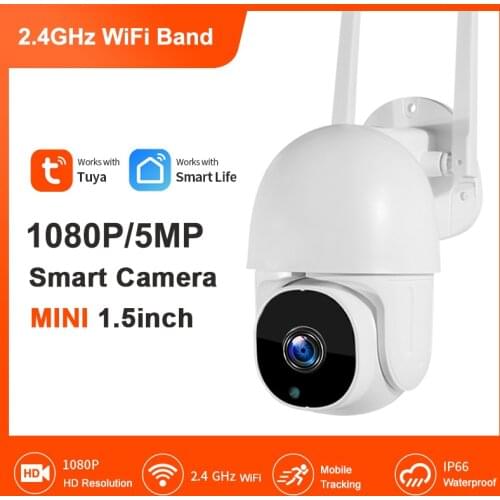 Mini 1.5inch Wifi TUYA CAMERA ip camera 5G Smart 1080P PTZ IP Camera Outdoor Auto Track Google Home Alexa Video Surveillance