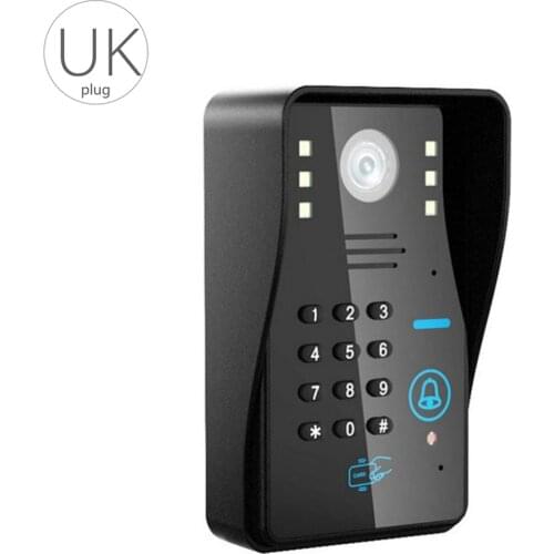 WIFI Door Bell Video Phone Doorbell Intercom Night Vision WiFi Monitor For Android/IOS Phone APP Control ID Card Keypads Unclock