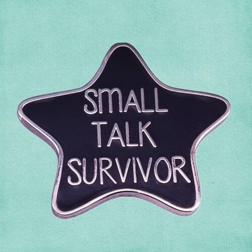 Introvert social anxiety star lapel Pin Funny Gifts brooch