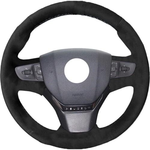 Alcantara Leather Suede Car Steering Wheel Cover for Peugeot 408 2014 2015