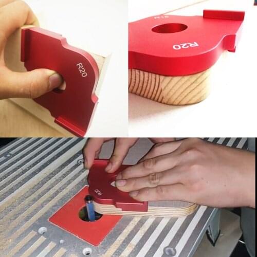 1 set Table Bit Corner Jig Templates Handheld Woodworking Engraving Machine Locator Round Corner Cutting DIY Milling Engraving