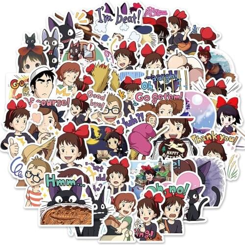 10/50Pcs Cartoon Kikis Delivery Service Stickers for DIY Luggage Laptop Motorcycle Luggage Skateboard Bicycle Sticker Decals