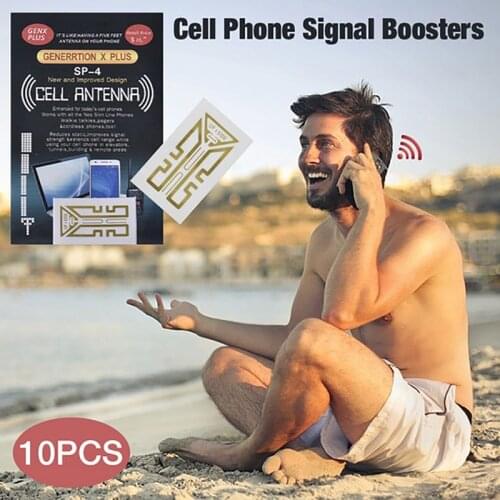 10Pcs Cellphone Phone Signal Enhancement Signal Antenna Booster Stickers