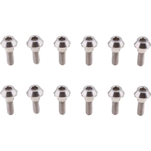 12 Pieces Titanium Front Rear Brake Disc Rotor Bolts for Yamaha R6 R1
