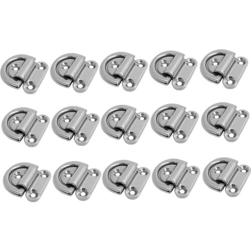 15 Pieces Folding D Ring Tie Down Lashing Point Anchor Fixing Cleat Plate