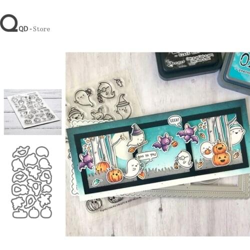 2021 Halloween Ghost Cutting Dies Stamps Dies Scrapbooking Mold Cut Handmade Tools DIY Greeting Card Craft Decoration New Dies