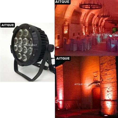 24lot Outdoor super rgbwa led 12x15w par led ip 65 led flat par light waterproof silm mini led par light