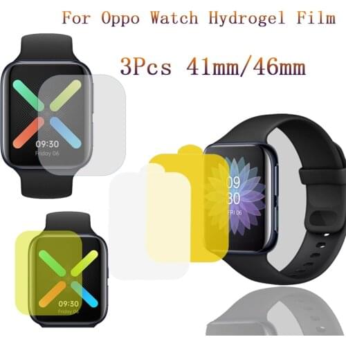3 pcs 2020 Classic TPU Hydrogel films scratch-resistant For Oppo Watch 46mm / 41mm Sports Smart Watch Films Screen Protector new