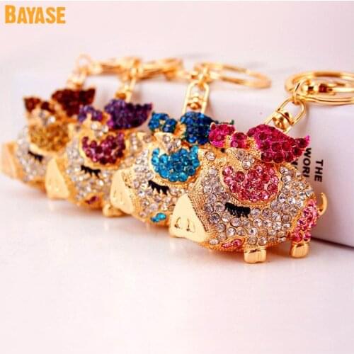 3pcs/lot Payaze Unisex Classic Animal Metal Creative New Fashion Car Ornaments Keychain Key Chain Cute Flying Pig 145