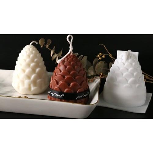 3D Pine Cones Silicone Mold for DIY Handmade Candle Making 3D Candle Molds Silicone Wax Mold