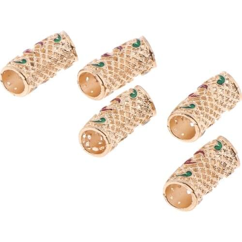 5 Pieces Hair Decoration Beads Hair Tube Beads Dreadlocks for Beards Hair Paracord Pendants & Bracelets