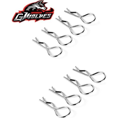 8pcs 1/14 1/12 1/10 1/8 1/5 RC body pin R shell Clip Stainless Steel shell key for RC Himoto HSP Drift Truck Buggy Car Shell