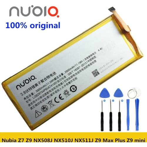 New Li3829T44P6HA74140 3000mAh Battery For ZTE Nubia Z7 Z9 NX508J NX511J NX510J Z9 Max Plus Z9 mini Mobile Phone Battery
