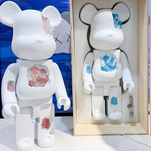 Bearbricklys 1000% 70cm erosion Crystal Resin Action Figures Blocks Bear Dolls Decoration Model