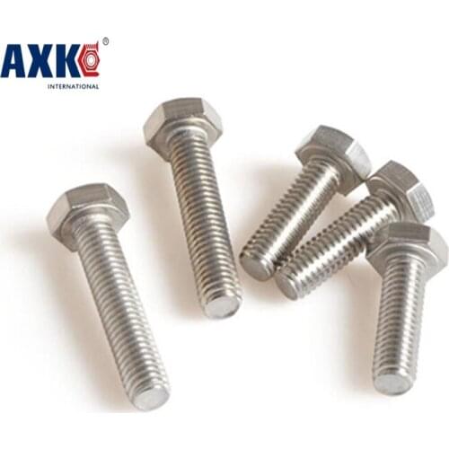 Axk M8*12 M8x12 M8*14 M8x14 M8*16 M8x16 304 316 Stainless Steel Ss Bolt Din933 Metric Full Thread External Hexagon Head Screw