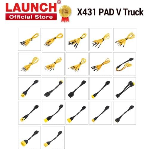 LAUNCH X431 PAD V Extended Commercial Vehicles 24V Truck Cable Full System Diagnostic tool Online Programmer Coding Active Test