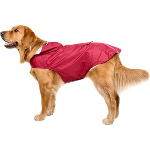 Pet Large Dog Raincoat Waterproof Big Dog Clothes Outdoor Coat Rain Jacket For Golden Retriever Labrador Husky Dogs Rainwear