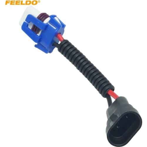 FEELDO 1Pc 9005 Headlights Bulb Light Connector Harness Wire Plug Extension Ceramic Socket #FD-5460