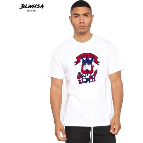 BLWHSA Brav King Print T Shirt Men Fashion Summer Short Sleeve Funny T-shirt Hip Hop Design Brav King Printed Plus Size Clothing